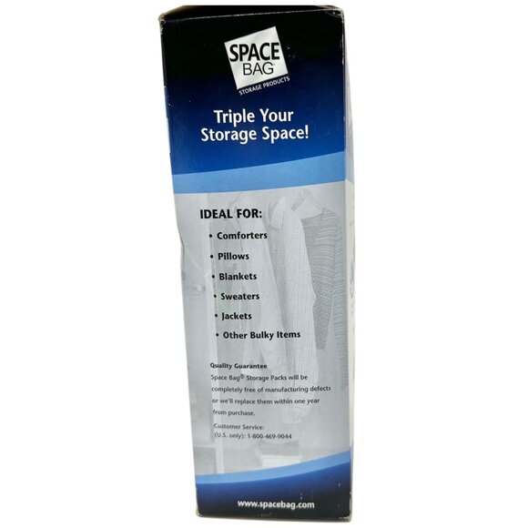 Space Bag Combo Set of 6 Vacuum Storage Bags 2 L 2 M 1 XL 1 Travel Compression - Picture 2 of 6